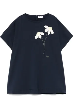 Il gufo Floral-appliqu?? dress