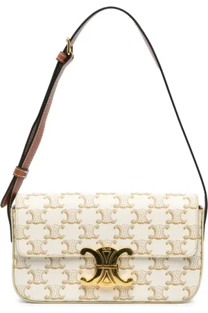 Céline 2021 Triomphe Coated Canvas Claude shoulder bag