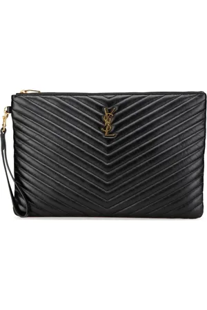 Saint Laurent 2017 Chevron Monogram Document Holder clutch bag