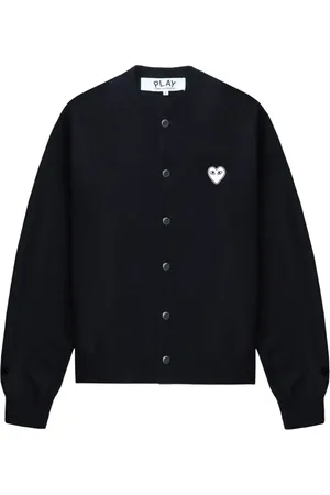 Comme des Garçons Heart-appliqu?? cardigan