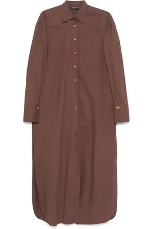 FEDERICA TOSI Poplin shirt maxi dress