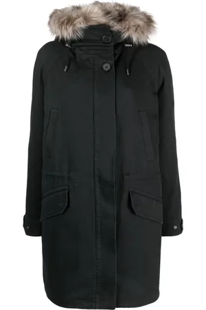 YVES SALOMON Shearling-trim gabardine parka