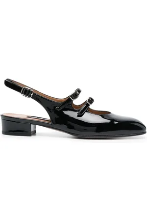 Carel Peche patent-leather slingback pumps
