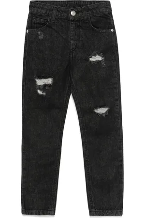 John Richmond Distressed straight-leg jeans