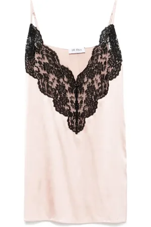 The Attico Lace-panel mini dress