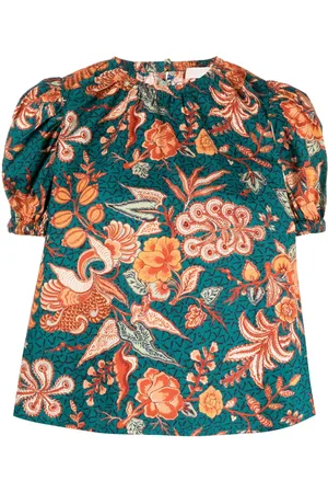 ULLA JOHNSON Frances floral-print cotton blouse