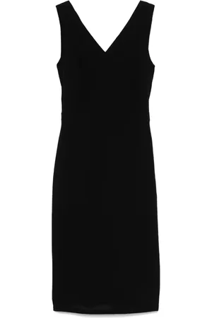 CHANEL 1990s wrap-design midi dress