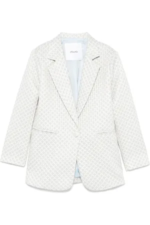 MISS GRANT Patterned-jacquard blazer