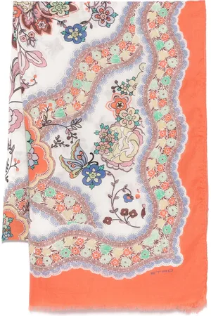 Etro Foliage-motif scarf