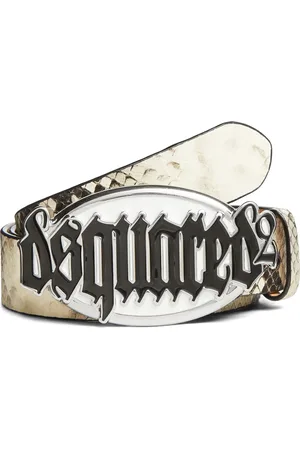 Dsquared2 Logo-buckle leather belt