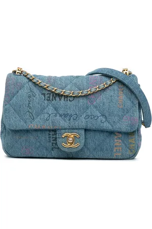 CHANEL 2021-2024 Medium Quilted Denim Mood Flap crossbody bag