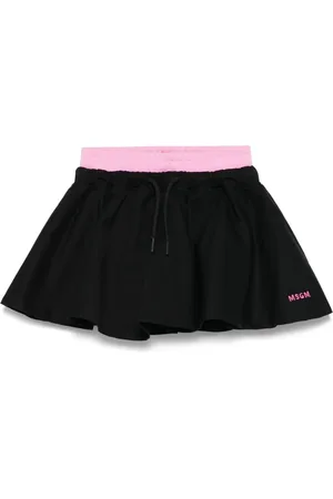 Msgm Logo-embroidered skirt
