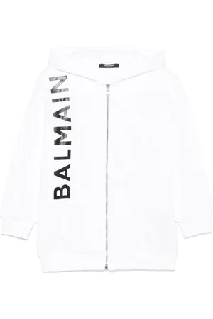 Balmain Logo-stamp hoodie