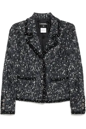 CHANEL 2001 CHANEL CC mark buttons knit jacket