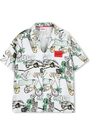 HUGO BOSS Illustration-print shirt
