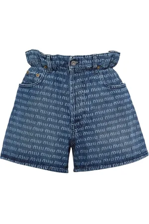 Miu Miu Logo-print mini denim jeans