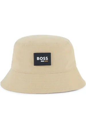 HUGO BOSS Logo-patch cotton bucket hat