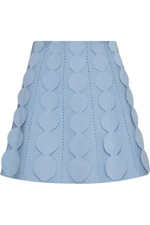 Oscar de la Renta Geometric Circle knitted skirt