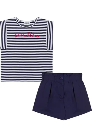 Moschino Logo-patch shorts set