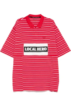 MARTINE ROSE Striped polo shirt