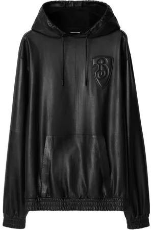 Burberry B Shield leather hoodie