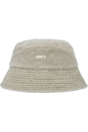 Obey Logo-embroidered bucket hat