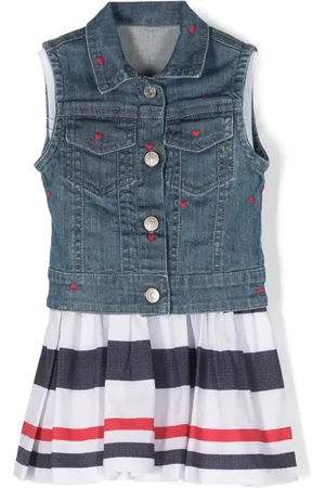 Lapin House Stripe-pattern cotton-blend dress