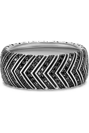 David Yurman Sterling chevron diamond ring