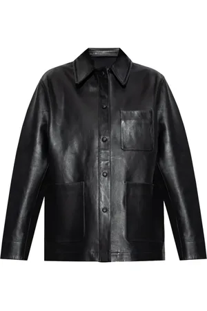 OFFICINE GENERALE Patch-pocket leather jacket