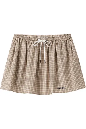 Miu Miu Checked mini skirt