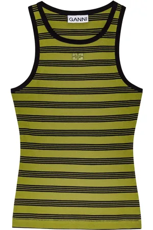 Ganni Striped tank top