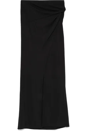 The Andamane Wrap-effect midi skirt