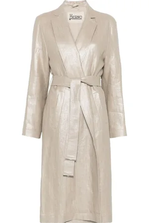 HERNO Lamé-effect trench coat