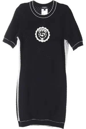 CHANEL 1986-1988 Nº5 intarsia-knit dress