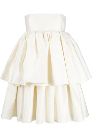 ROTATE Tiered strapless minidress