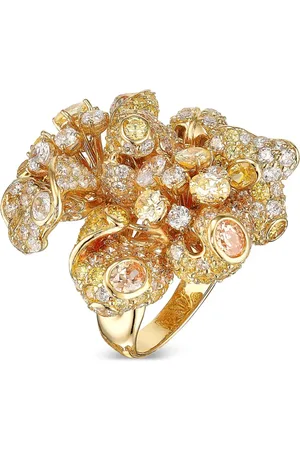 Anabela Chan 18kt yellow vermeil Bloomingdale diamond ring