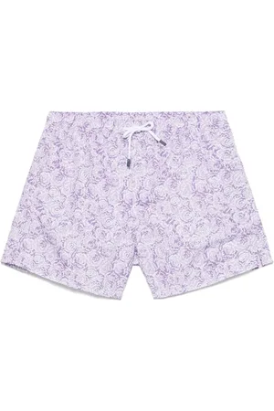 FEDELI Floral-print swim shorts