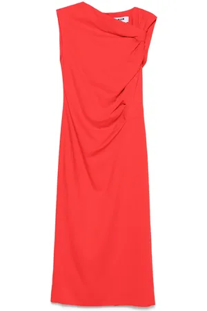 Msgm Asymmetric midi dress