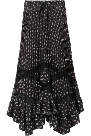 Claudie Pierlot Floral-print pleated skirt