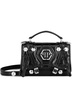 Philipp Plein Small Hexagon leather tote bag