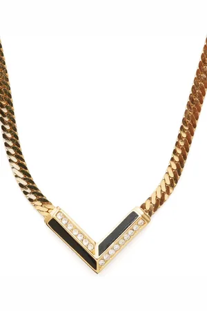 Dior 2000s rhinestone-embellished necklace