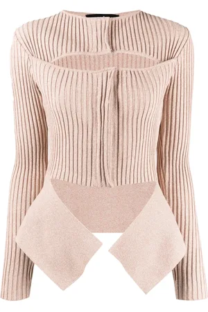 ANDREADAMO Ribbed double-layer cardigan