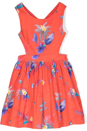 Lapin House Floral-print open-back dress