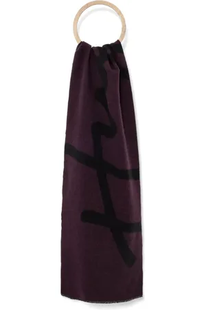 HUGO BOSS Logo-intarsia scarf