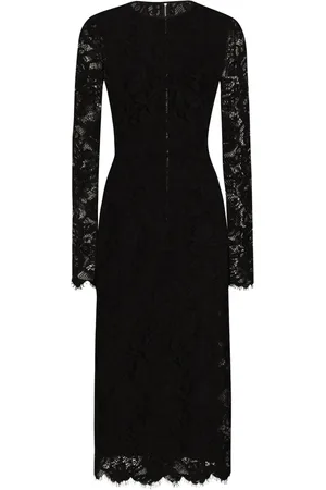 Dolce & Gabbana Floral-lace midi dress