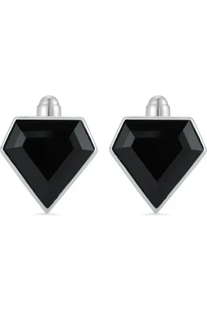 Mateo Sterling Pentagon onyx cufflinks