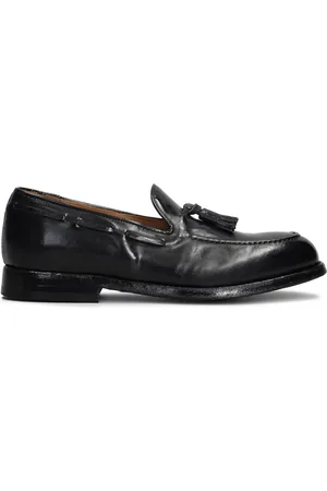Green george Tassel leather loafers