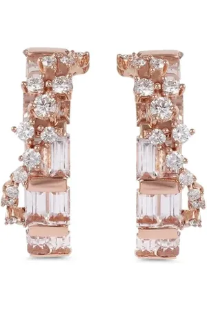 Ananya 18K rose gold Scatter hoop earrings