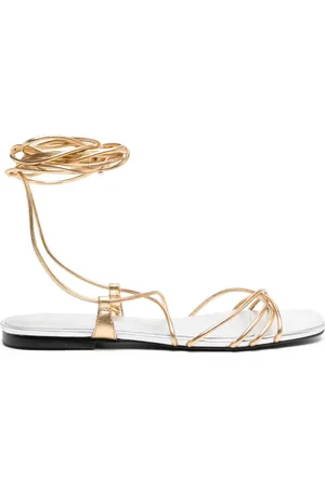 BLACK SUEDE STUDIO Faye metallic leather sandals