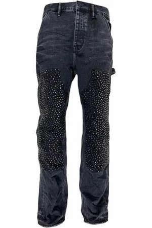 Purple Brand Crystal-embellished jeans